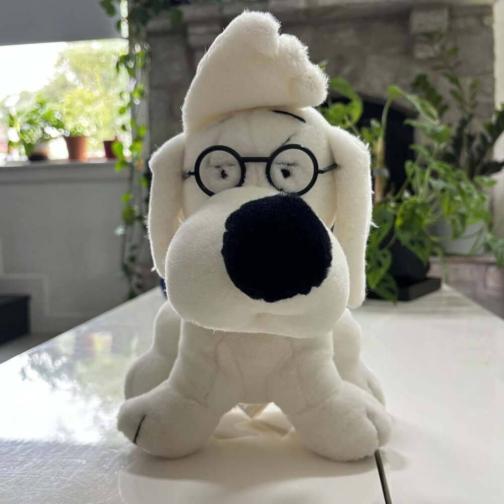 Toy Network Mr. Peabody 14” Plush Rocky and Bullwinkle 2001 Stuffed Animal